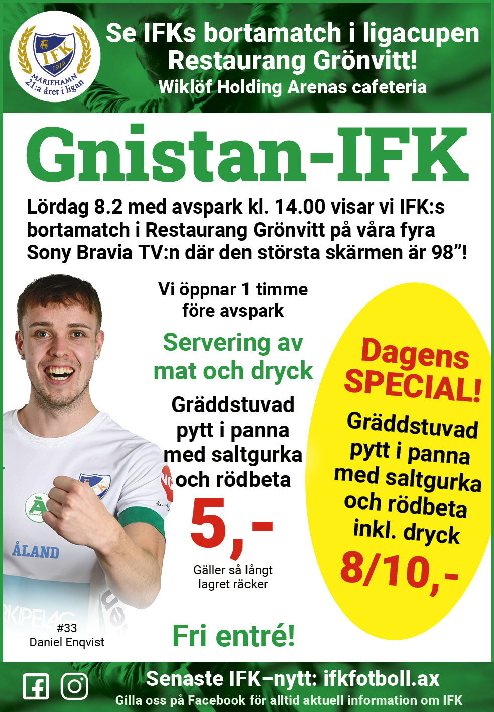 Restaurang Grönvitt den 8.2