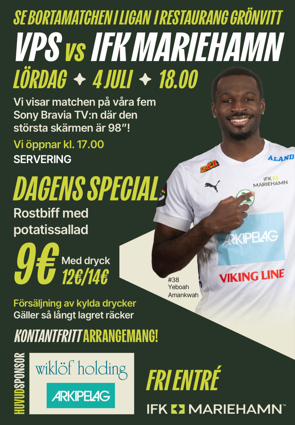 VPS - IFK i Restaurang Grönvitt