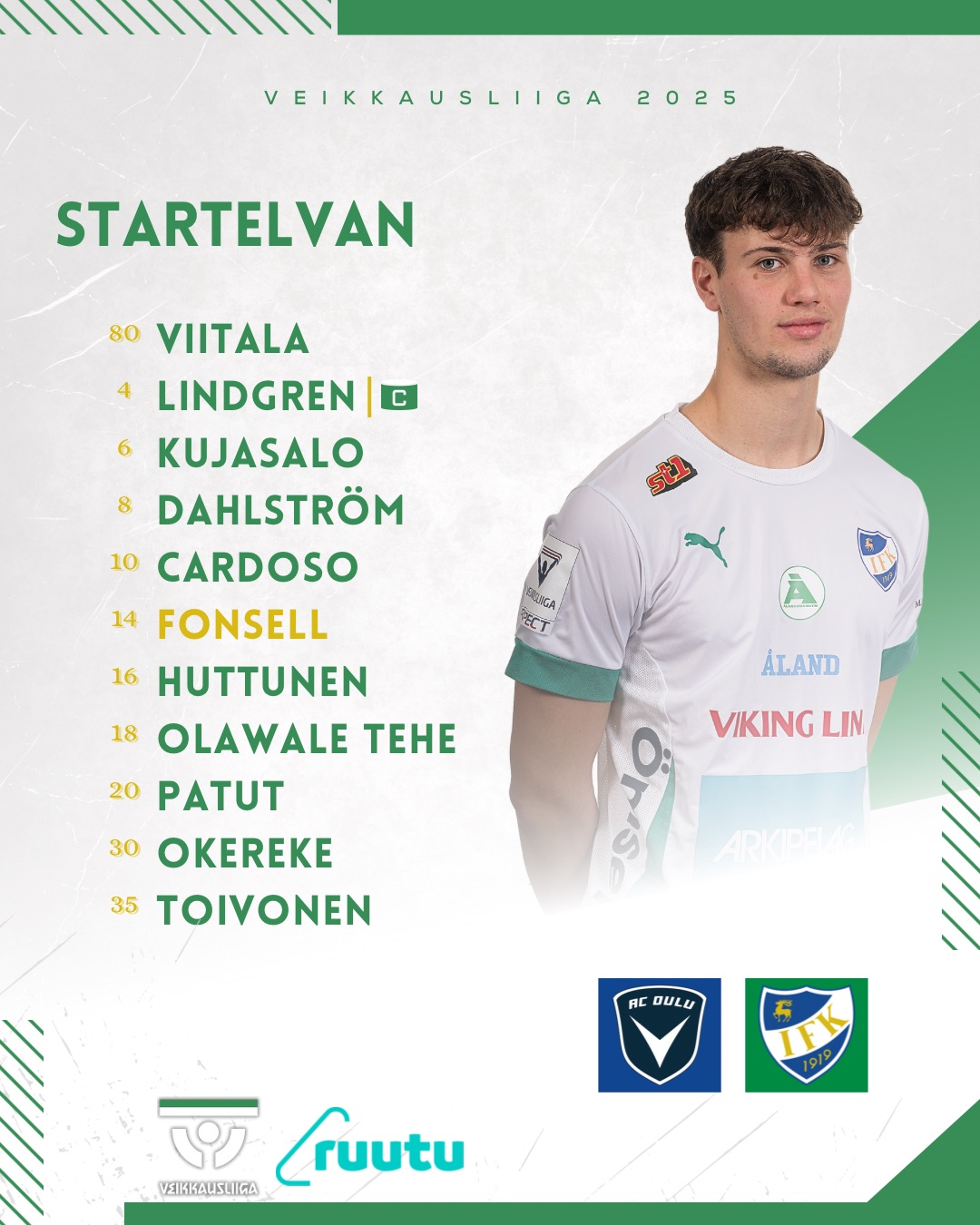Startelva Oulu borta 17.5-25