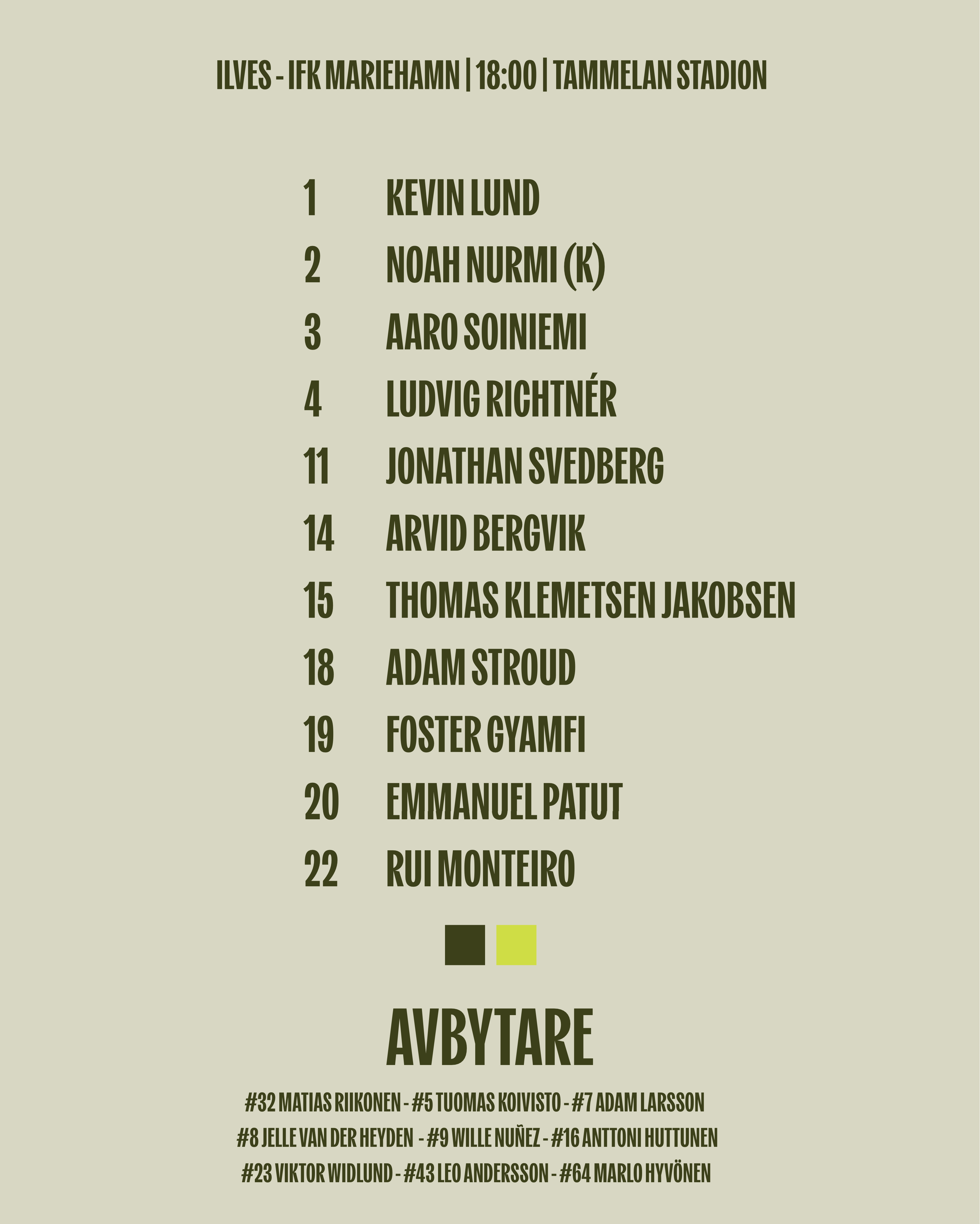 Startelva Ilves - IFK M