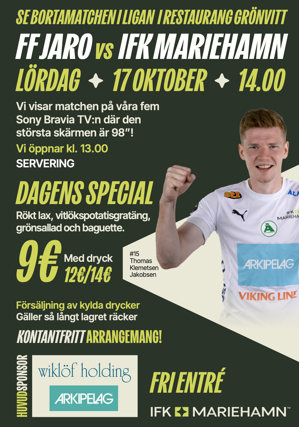 vs jaro restaurang grönvitt